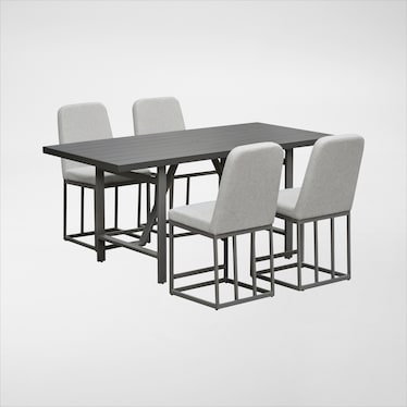 Yarmouth Outdoor Counter-Height Dining Table and 4 Stools