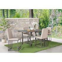 yarmouth light brown  pc outdoor dining   