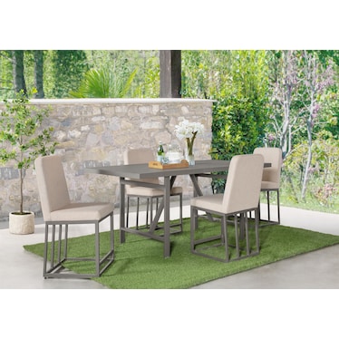 Yarmouth Outdoor Counter-Height Dining Table and 4 Stools