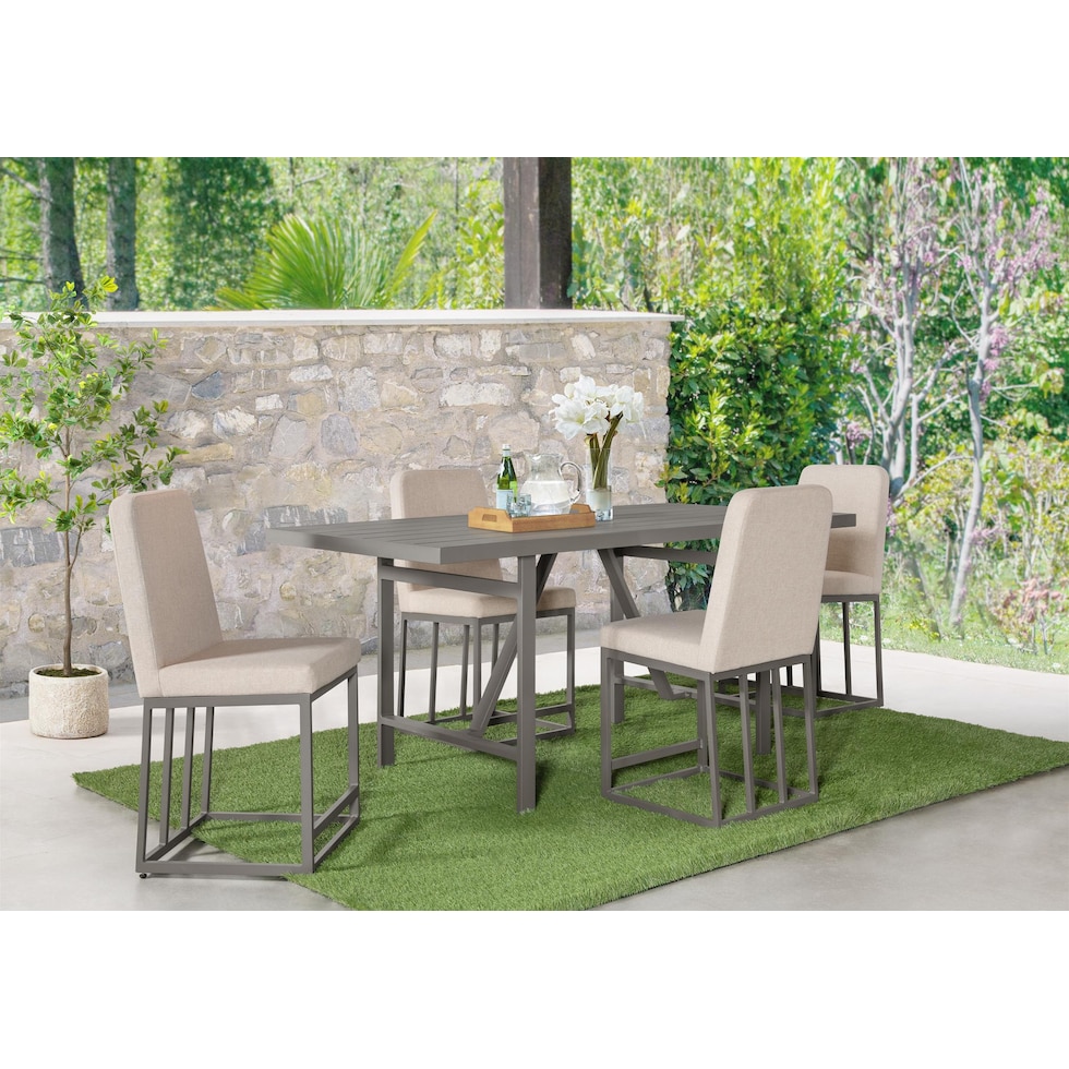 yarmouth light brown  pc outdoor dining   