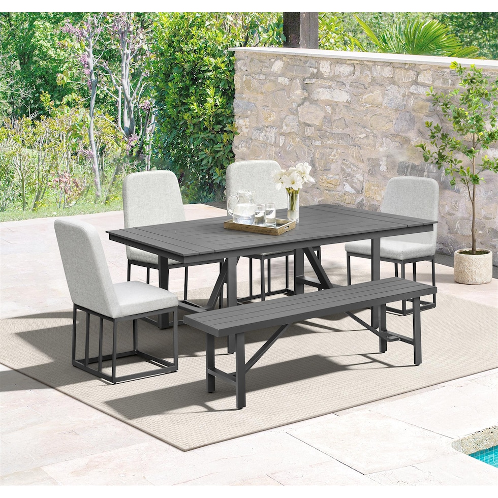 yarmouth light brown  pc outdoor dining   