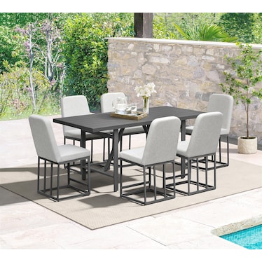Yarmouth Outdoor Counter-Height Dining Table and 6 Stools