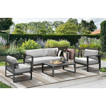 Yarmouth Outdoor Sofa and 2 Lounge Chairs