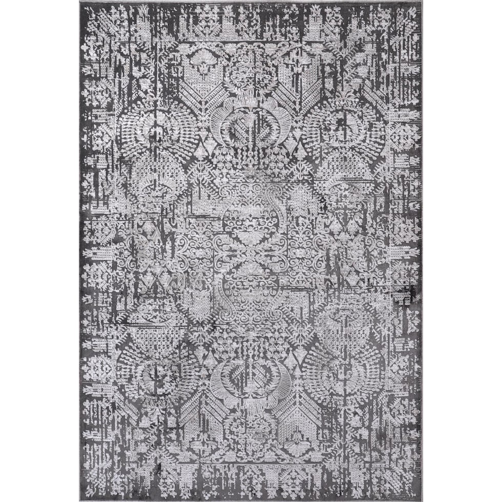 yarrow gray black area rug  x    