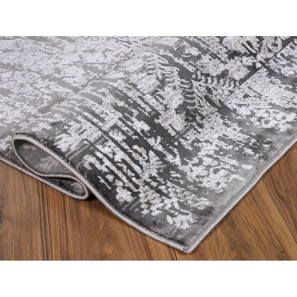 yarrow gray black area rug  x    