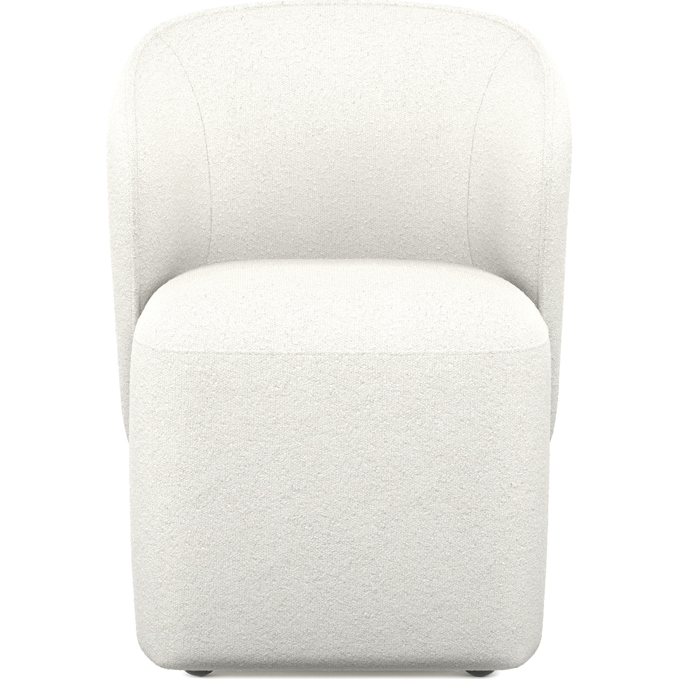 yates white dining chair   