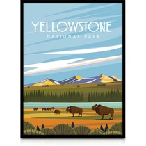 yellowstone multicolor wall art   