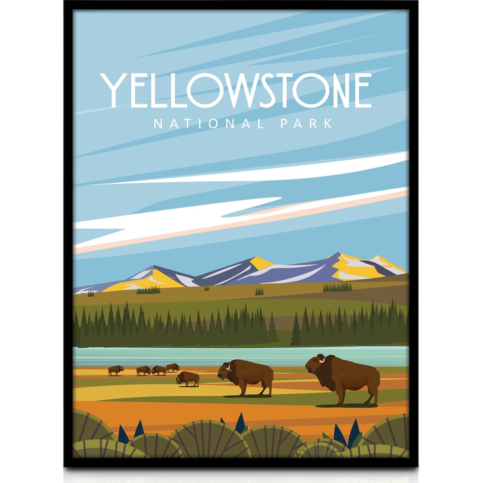 yellowstone multicolor wall art   