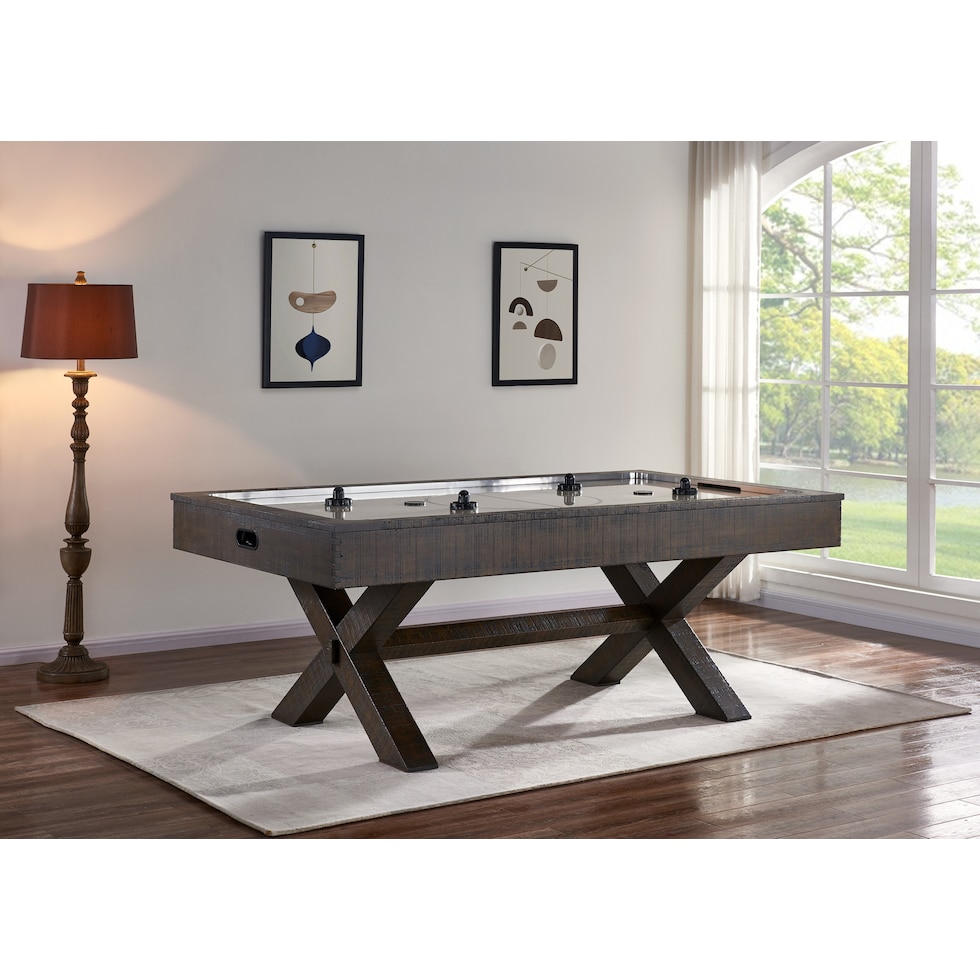 york dark brown gaming table   