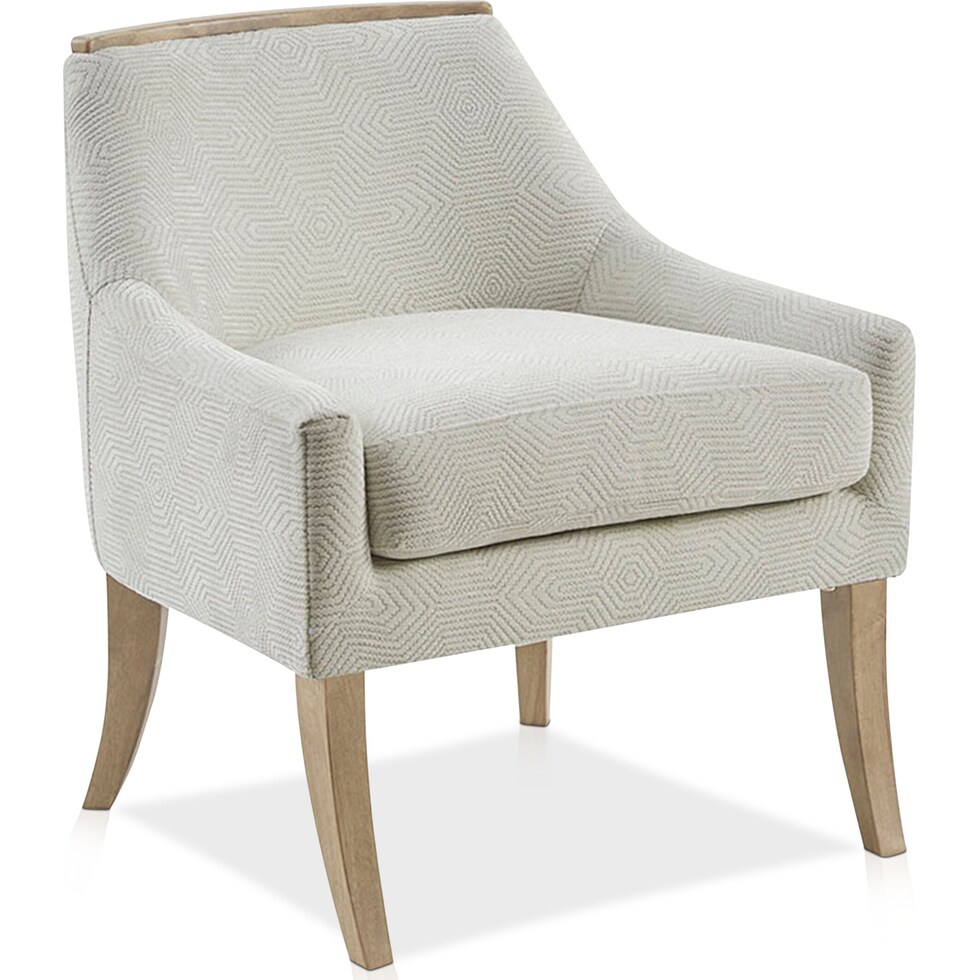 yucco white accent chair   
