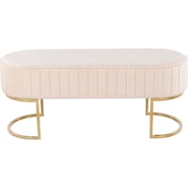 zahra white bench   