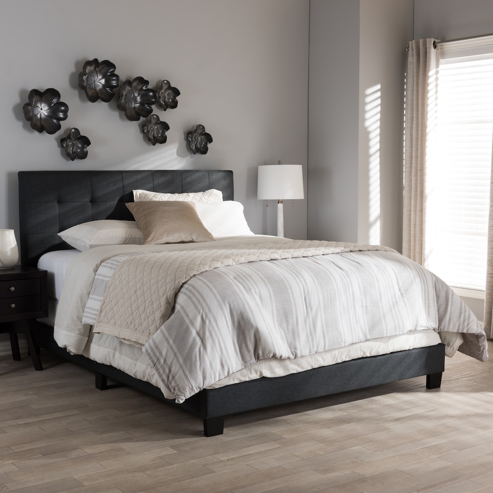 zanab gray king bed   