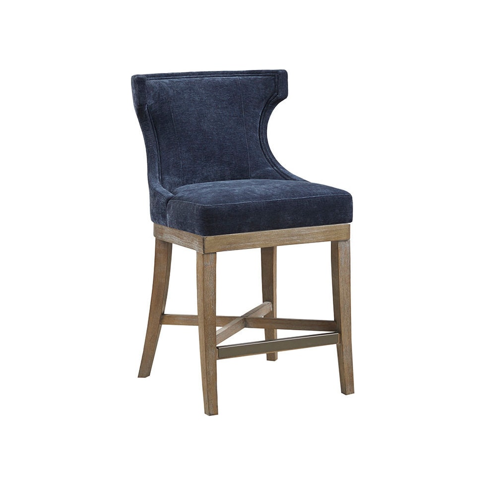 zander blue counter height stool   