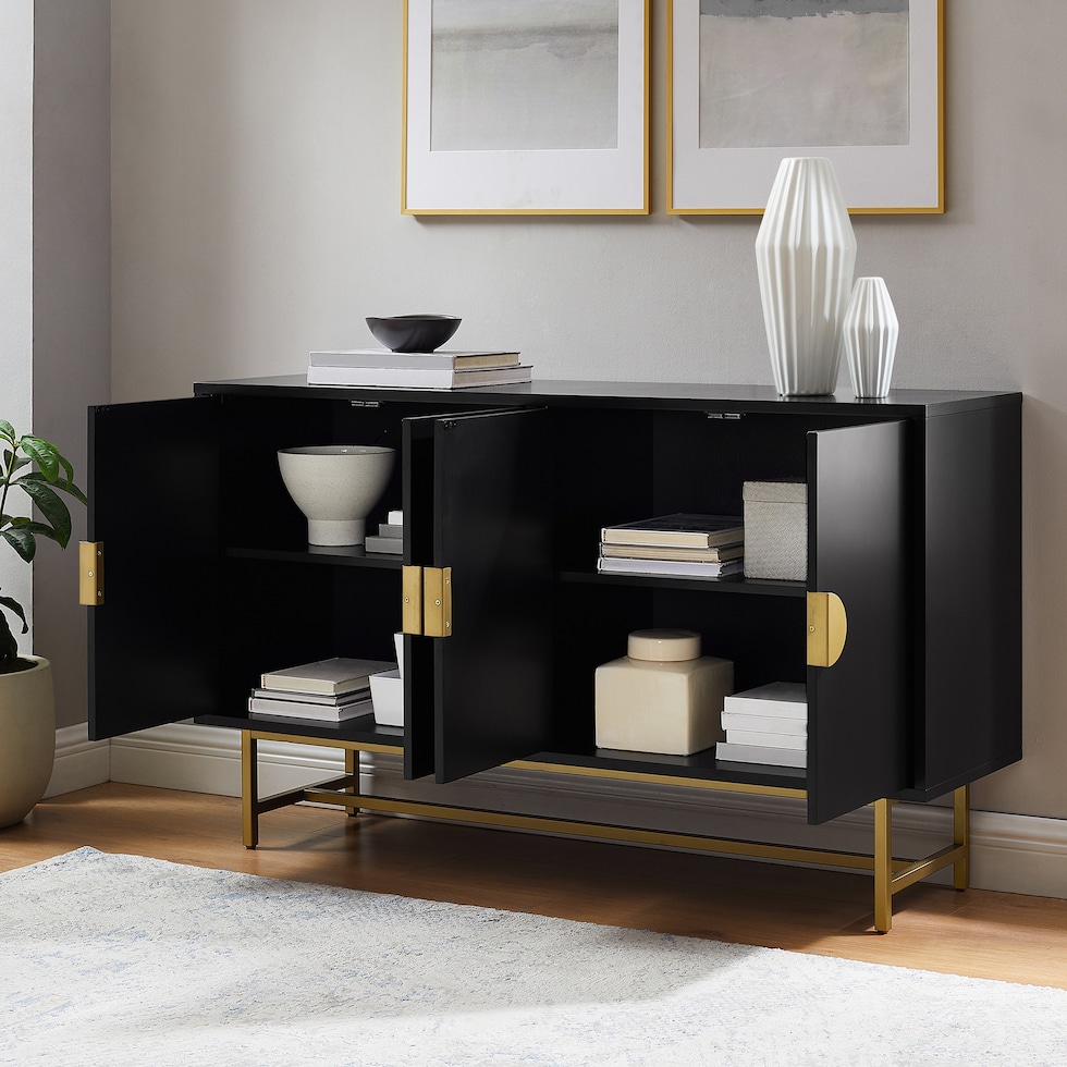 zane black sideboard   