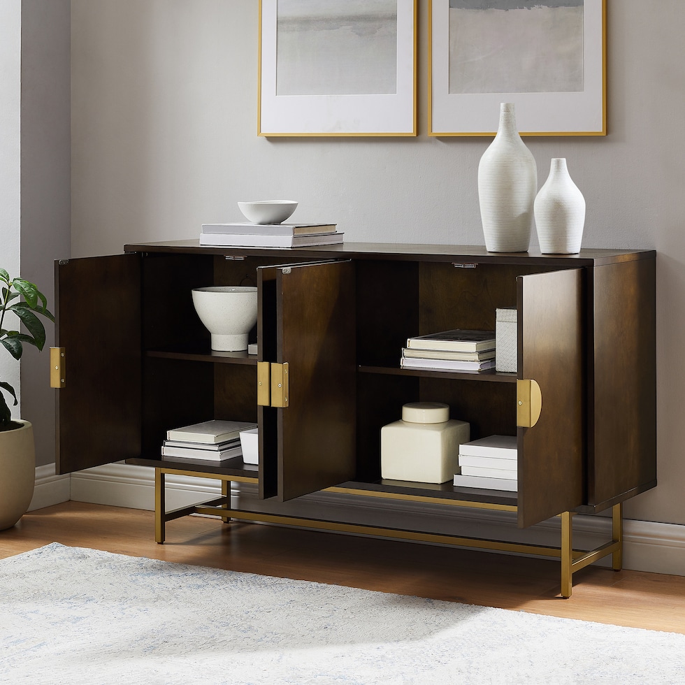 zane dark brown sideboard   