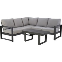zanita gray outdoor sectional set   