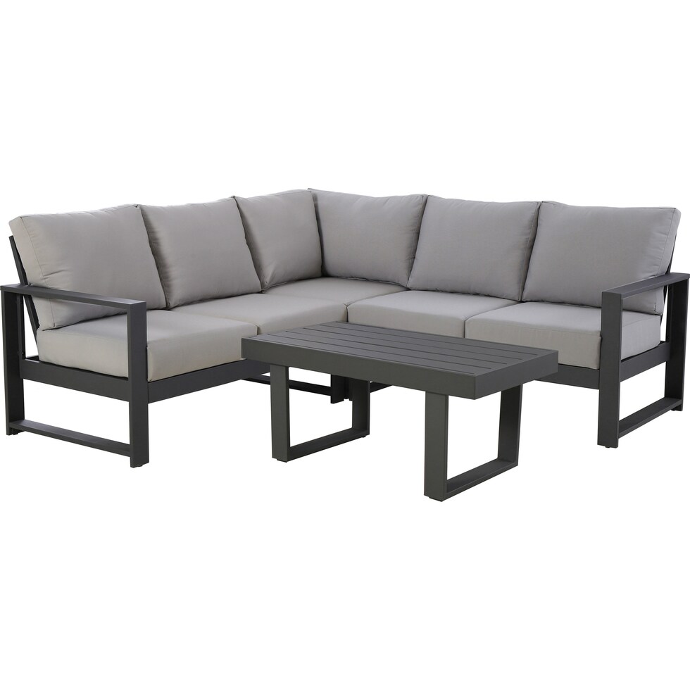 zanita gray outdoor sectional set   
