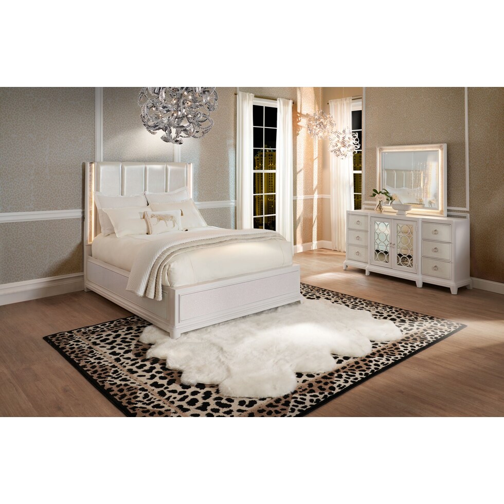 zarah white  pc queen bedroom   