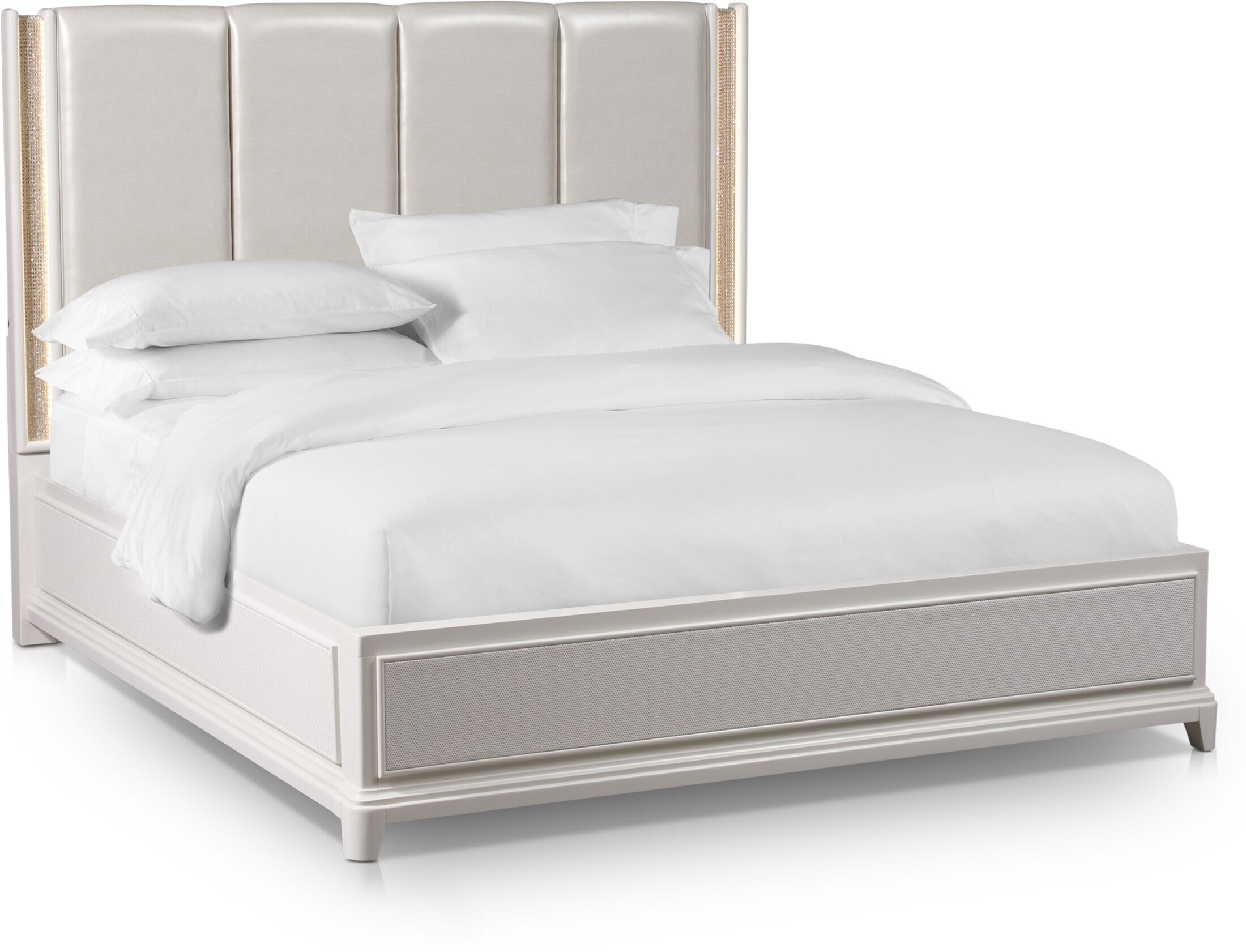 Zarah 7-Piece Upholstered Bedroom Set with 2 Nightstands with 