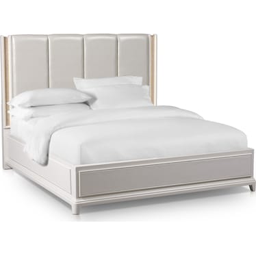 Zarah 7-Piece Queen Upholstered Bedroom Set with 2 Nightstands with Mirrors