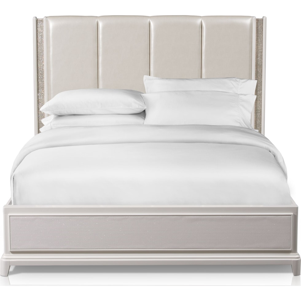 zarah white queen bed   