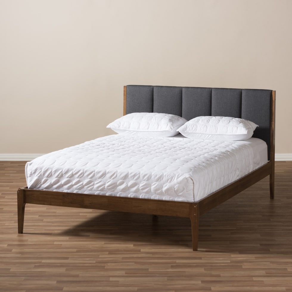 zarina gray queen bed   