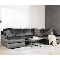 zaya gray sectional   
