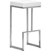 zayne white bar stool   
