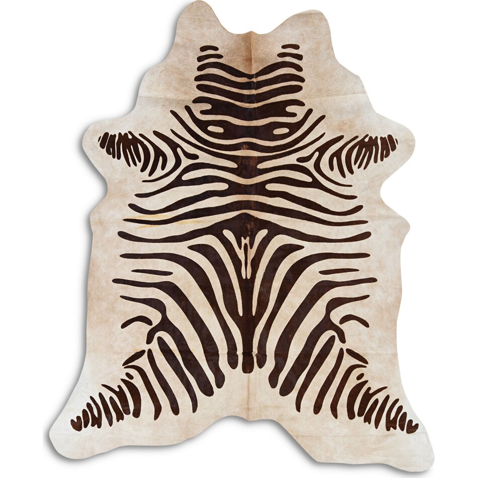 zebra dark brown area rug  x    
