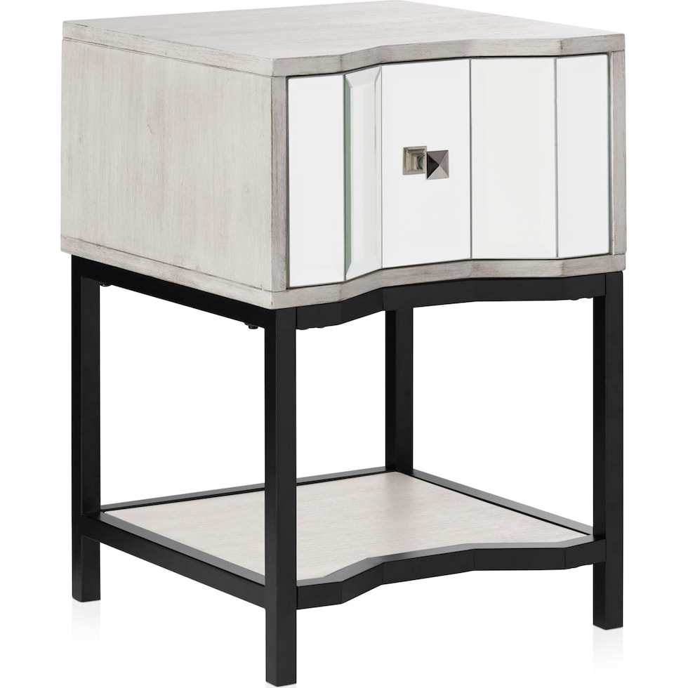 zelda mirrored nightstand   