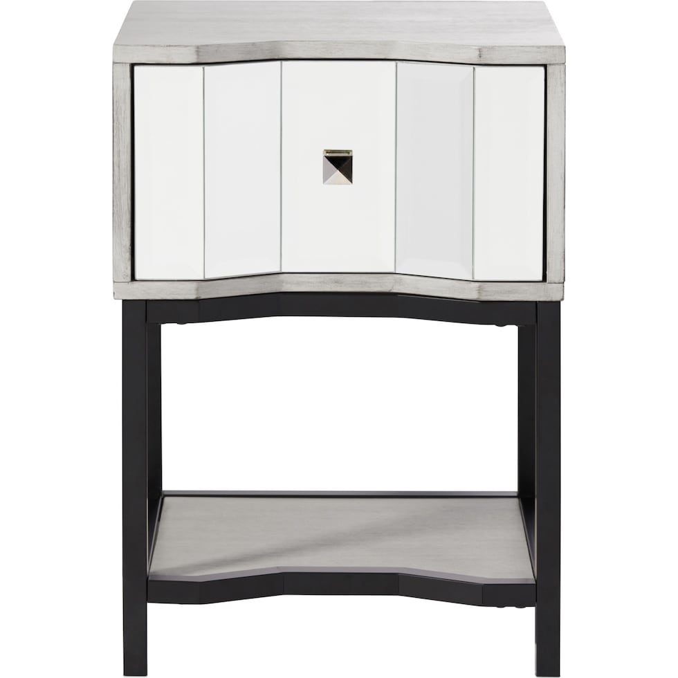 zelda mirrored nightstand   