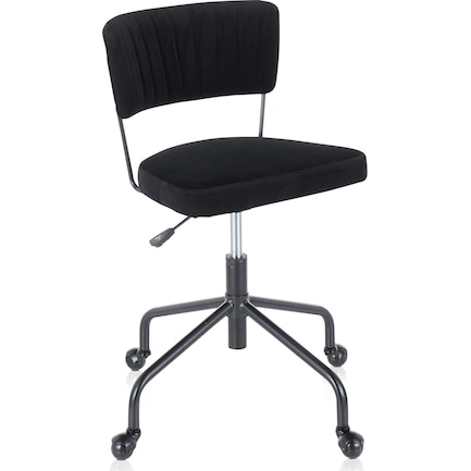 Zella Office Chair - Black Velvet