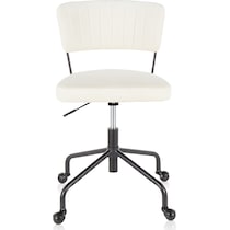 zella white office chair   