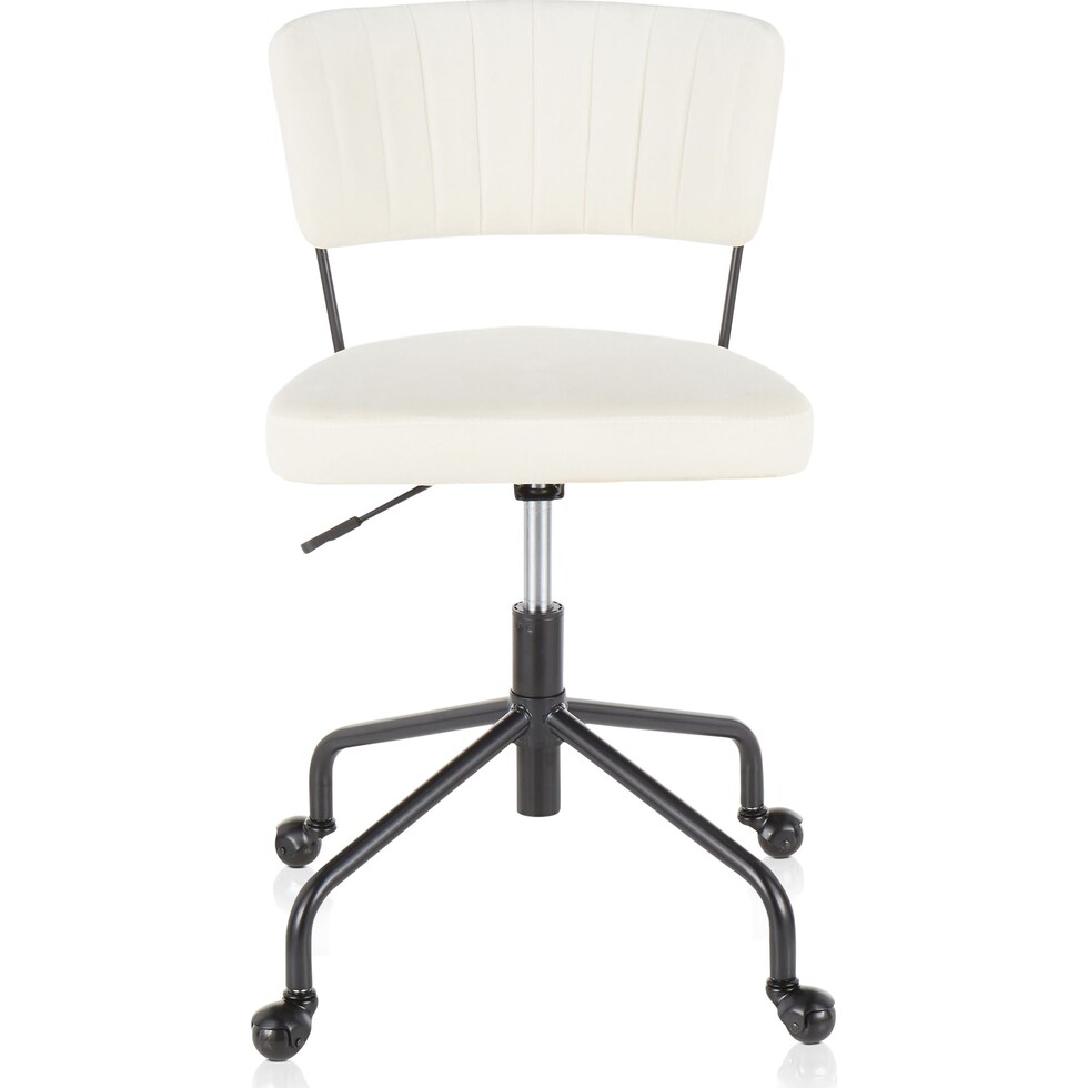 zella white office chair   