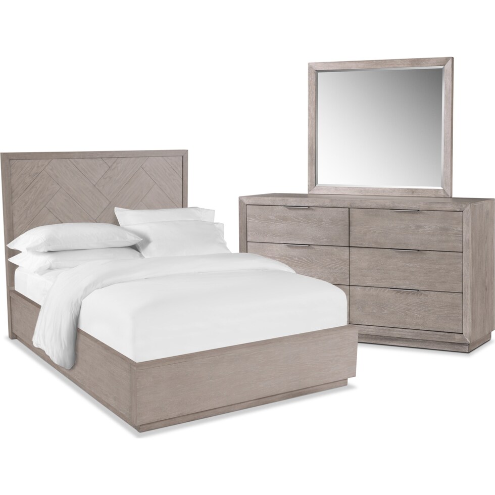 zen gray  pc king bedroom   