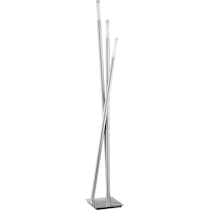 zeus silver floor lamp   