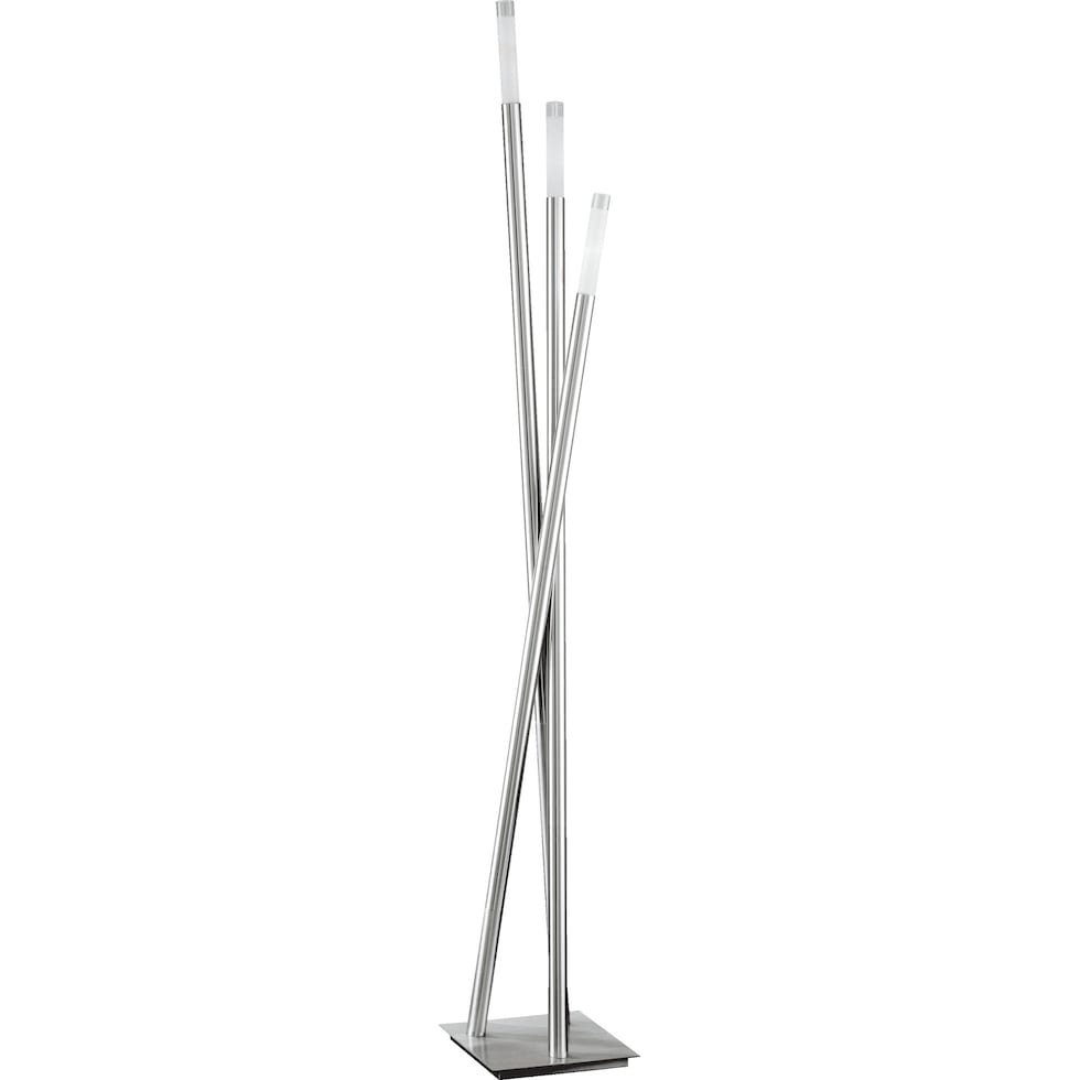zeus silver floor lamp   