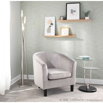 zeus silver floor lamp   