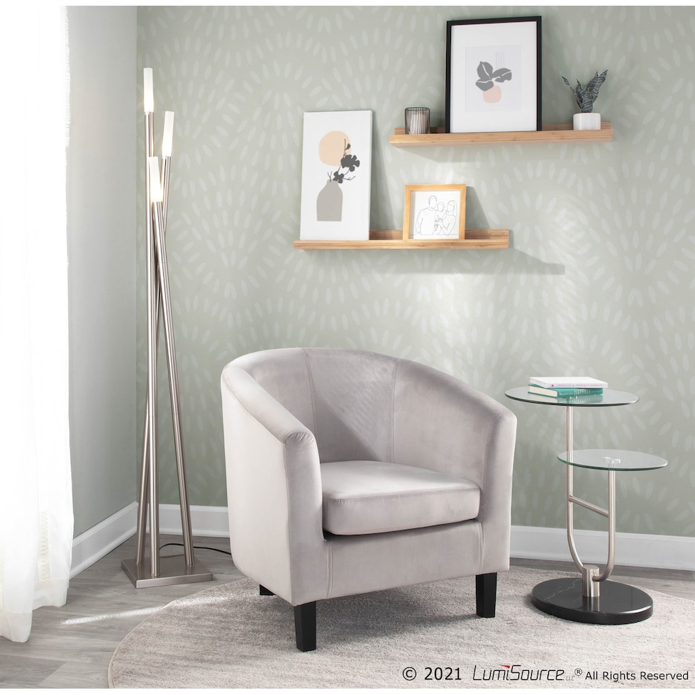zeus silver floor lamp   