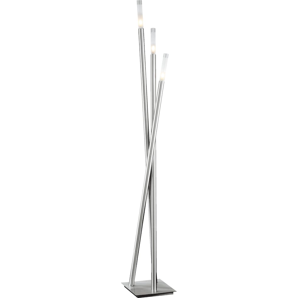 zeus silver floor lamp   