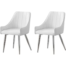 zia white chrome chair   