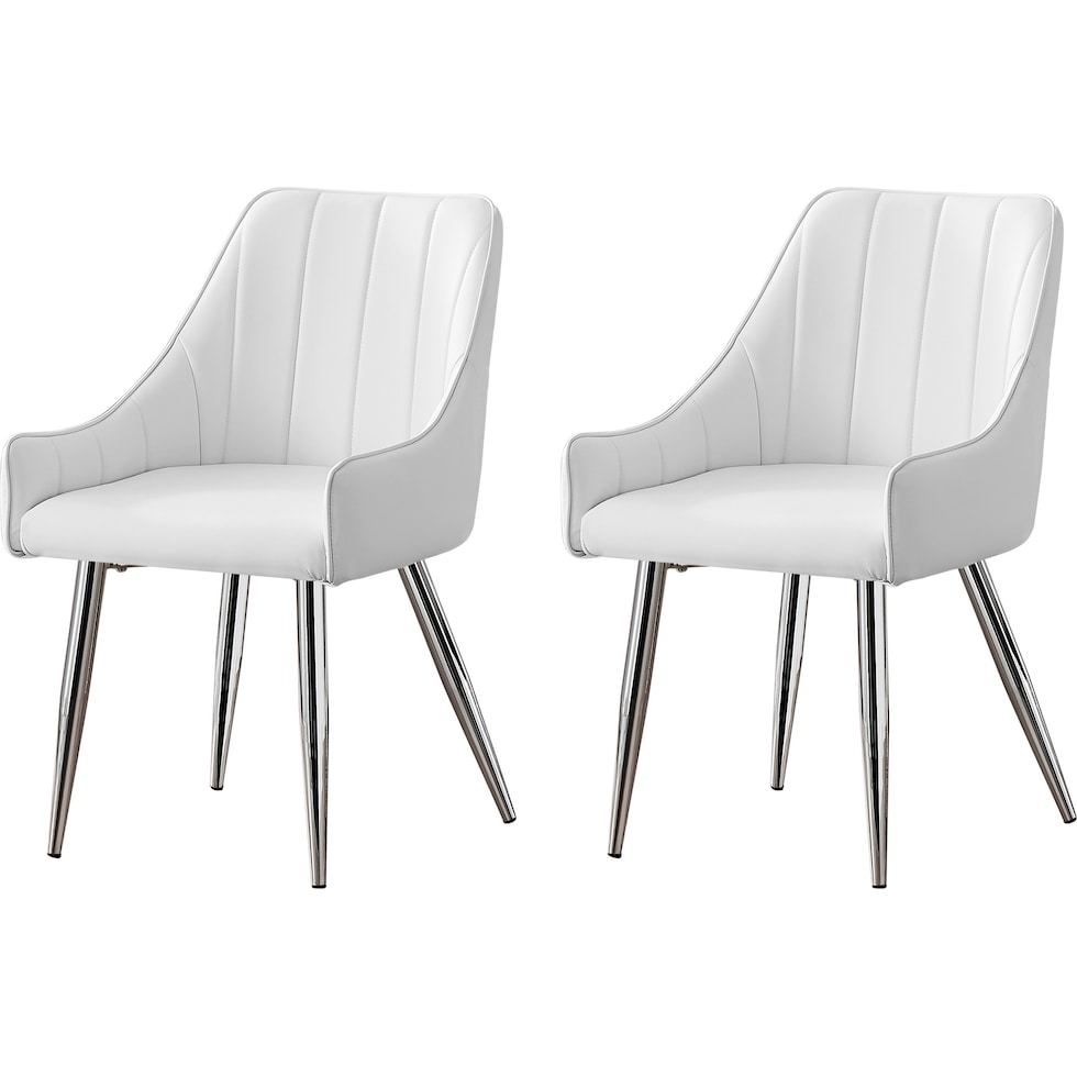 zia white chrome chair   