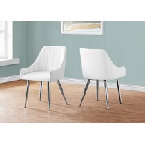 zia white chrome chair   