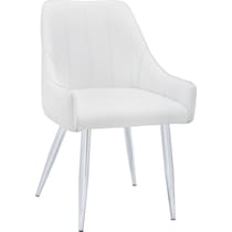 zia white chrome chair   