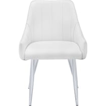 zia white chrome chair   