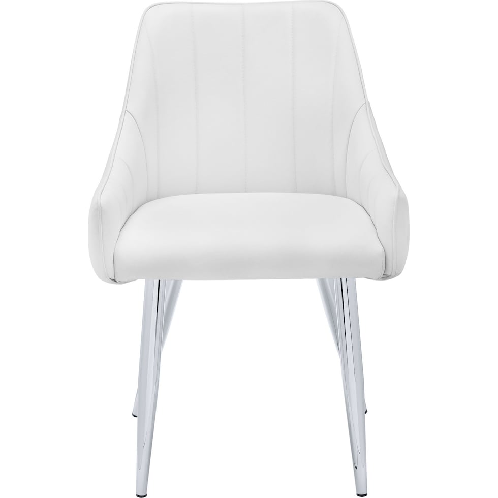 zia white chrome chair   