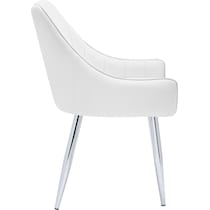 zia white chrome chair   