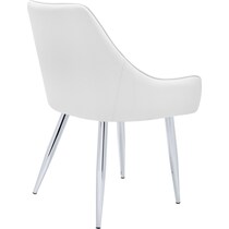 zia white chrome chair   