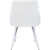 zia white chrome chair   