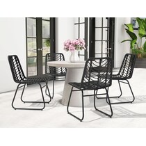 zion black outdoor chair   